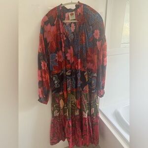 Farm  Rio mixed flower print  maxi dress size large ￼